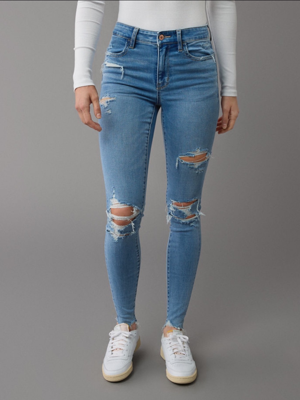 American Eagle Jegging Ne(x)t Level Stretch Distressed Jeans Size 2 Short